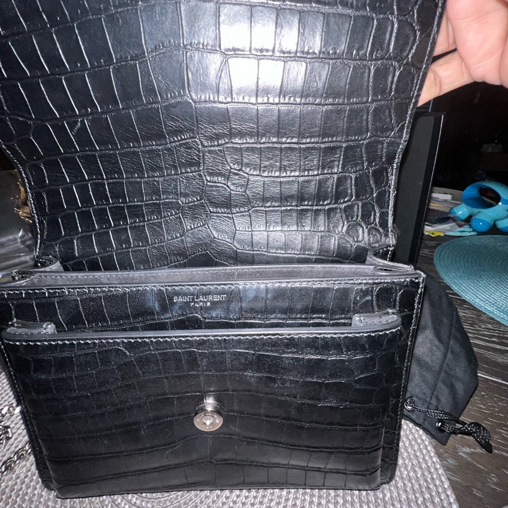 YSL black crossbody bag. Use once